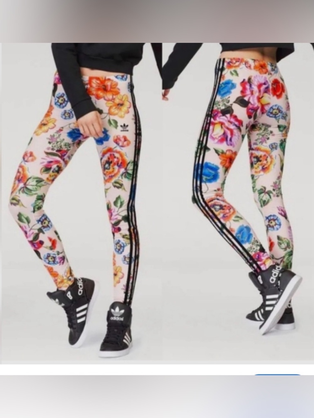 Adidas originals x Farm Rio floralita pink floral print leggings pants sz small